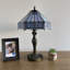 Ampoule DEL en verre coloré hexagonal Simonson Tiffany de couleur ciel incluse l 12 po x P 12 po x H 19 po