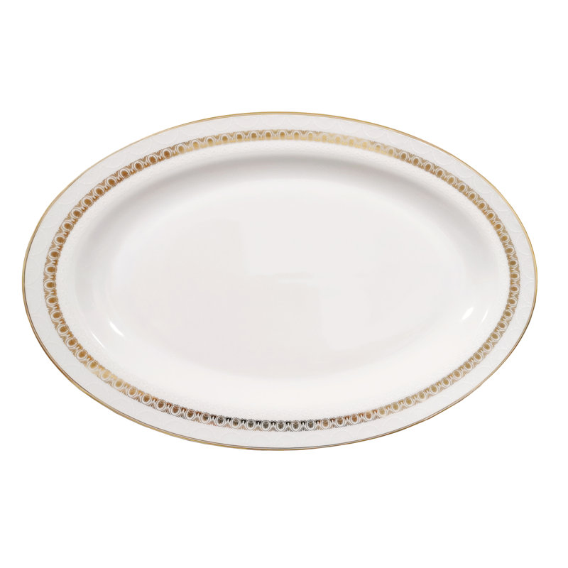 Elegant White Porcelain Round Dinnerware Set - Service for 8