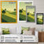 «Green Trees in Graphic Landscape I», reproduction sur toile-87381880-87381885