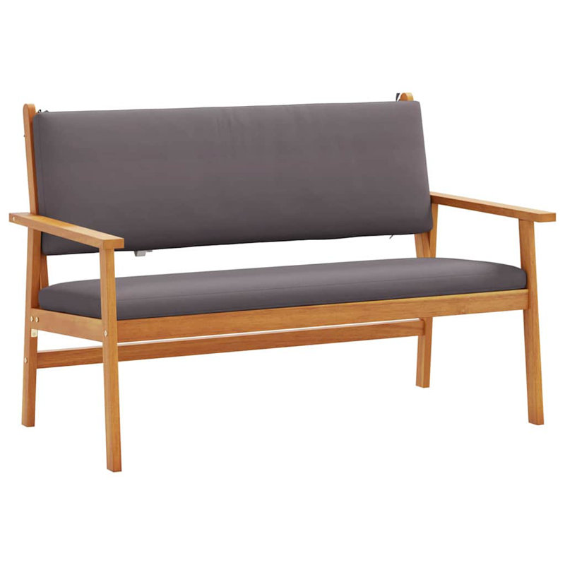 Solid Wood Outdoor Bench, Grey