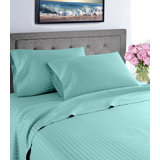 Egyptian Cotton Sateen Striped Sheet Set