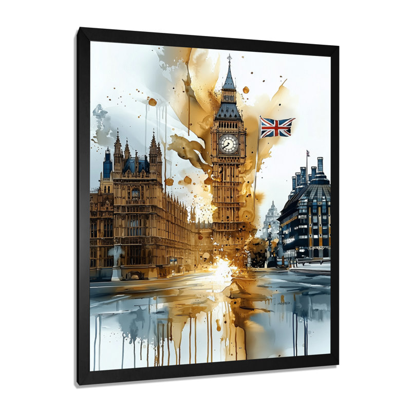 Murton - Cityscapes Wall Art Living Room, Noir, noir, noir, noir, H 20 po x l 12 po, Reproduction encadrée d'une seule photo