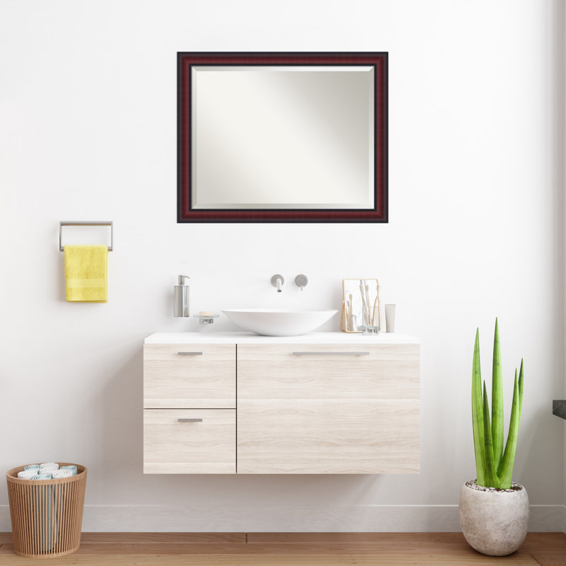 Miroir mural de salle de bain Dalat, 25,75 po x 31,75 po, Cerisier