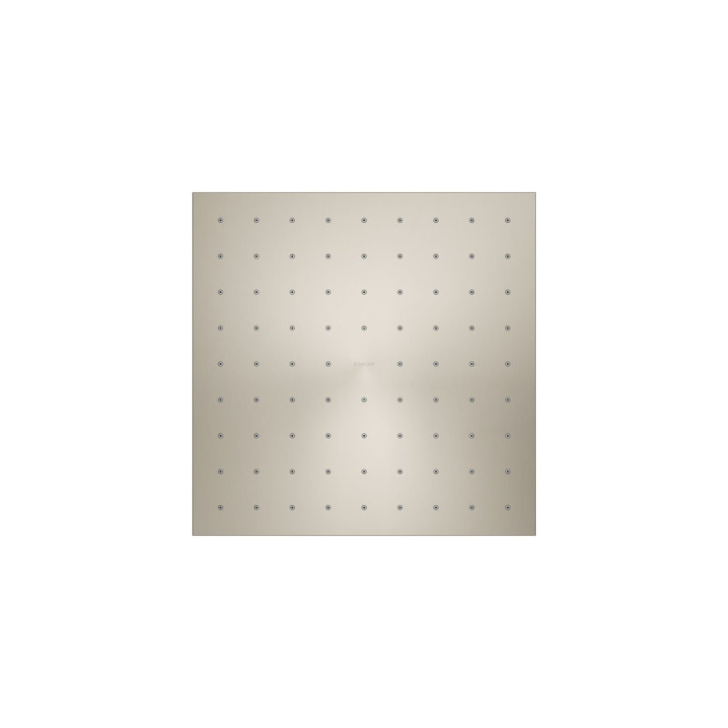 Contemporary Multi Function Rain Shower Head, Vibrant Brushed Nickel, Square, 1.75 GPM