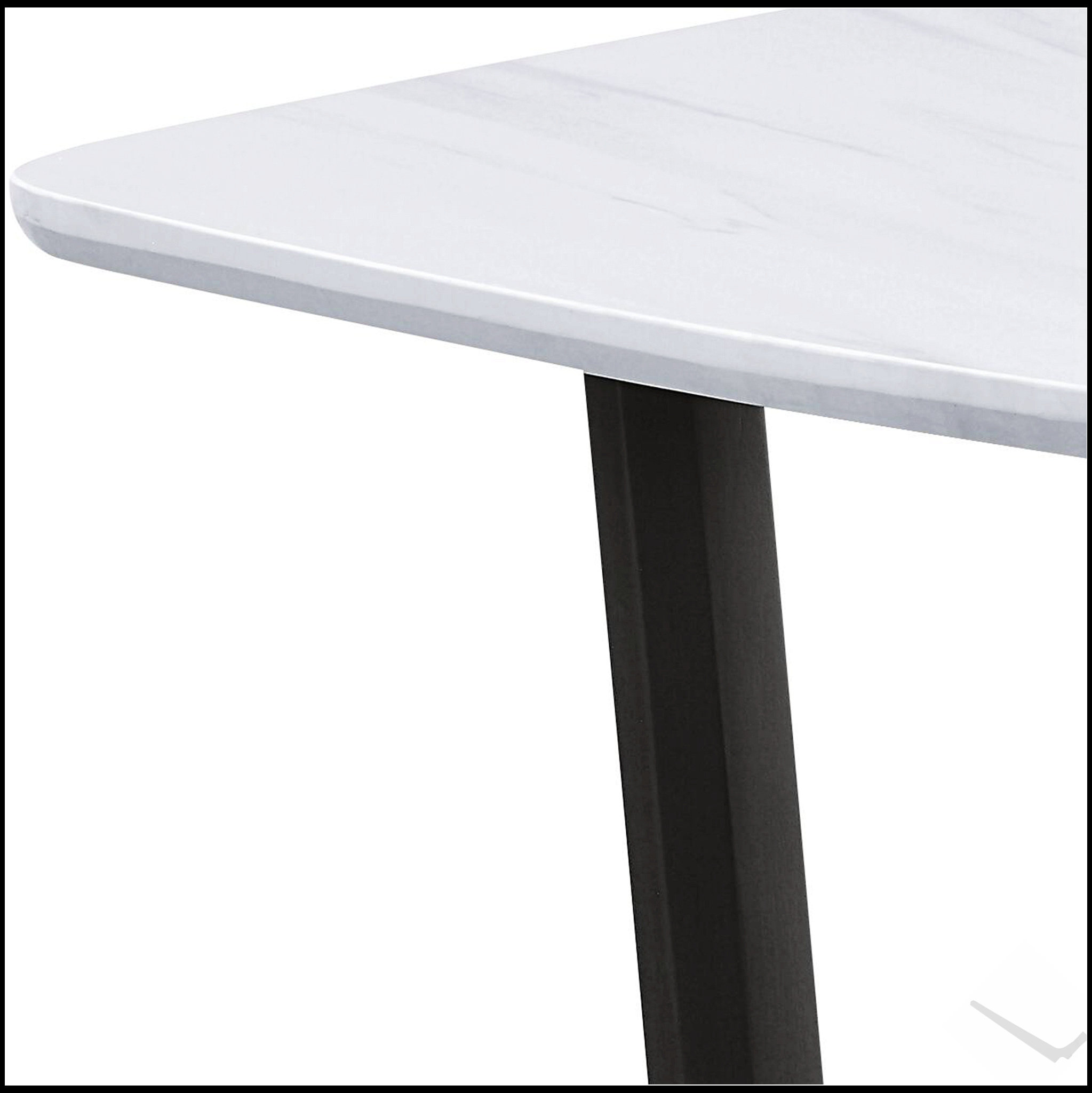Brayden Studio Madan Dining Table with Durable Marble Top for Elegant ...