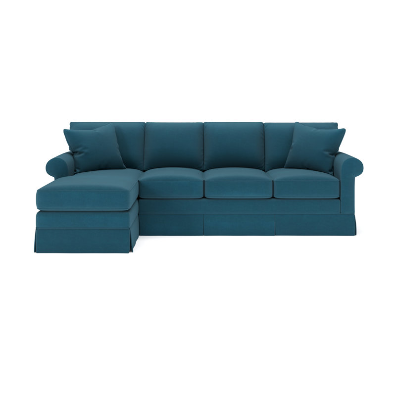 Friedman 2 - Piece Upholstered Sleeper Sectional, Left Hand Facing, Bayou Midnight Canvas