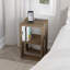 Malak Modern Bedside Table with Open Shelves - Versatile Side, Coffee or End Table for Bedroom or Living Room-102372703