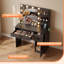 Vanity Table Set with Lights, Mirror & Storage, Makeup Vanity Desk with Power Outlet for Bedroom-1482367683