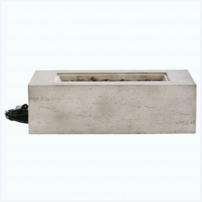 Foyer d'extérieur au propane rectangulaire 40000 BTU, chauffe-terrasse 41,9 po MGO avec brûleur en acier inoxydable et pierres de lave gratuites, couvercle imperméable, adapté pour la cour, la pelouse, les patios, les terrasses et la piscine