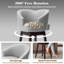 Tabouret de bar pivotant en similicuir 31,9 po, gris-163923960