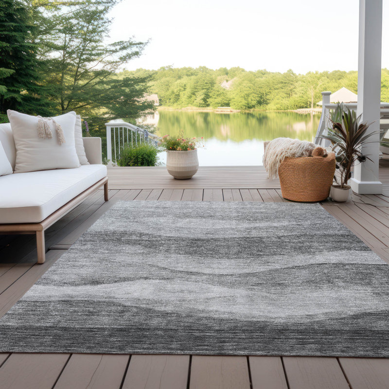 Tapis intérieur / extérieur gris Louisa , 5' x 7'6"