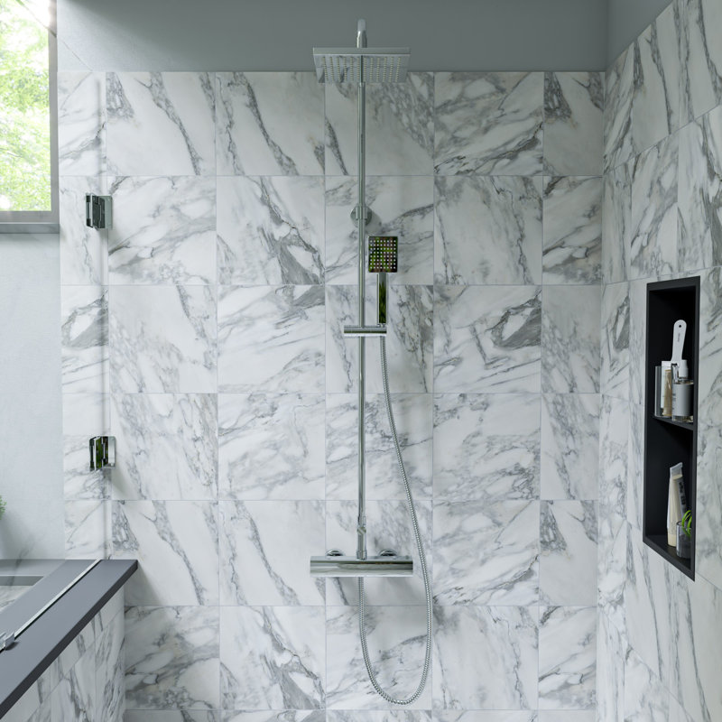 Complete Shower System with Rough in-Valve, Polished Chrome
