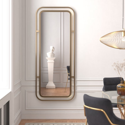 Miroir rectangulaire pleine grandeur en acier inoxydable Gunter