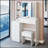 37-Inch Middle Size Vanity Table With Cushioned Stool, Extra Large Sliding Mirror, Multi-Layer Storage, Ideal For Large Spaces And Organized Living.-255503480