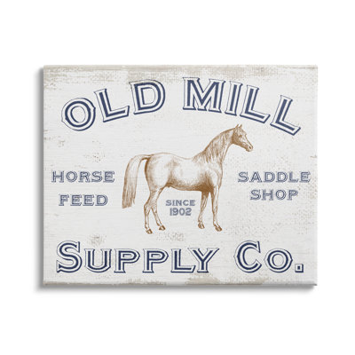 Ancienne publicité d'alimentation du cheval Old Mill