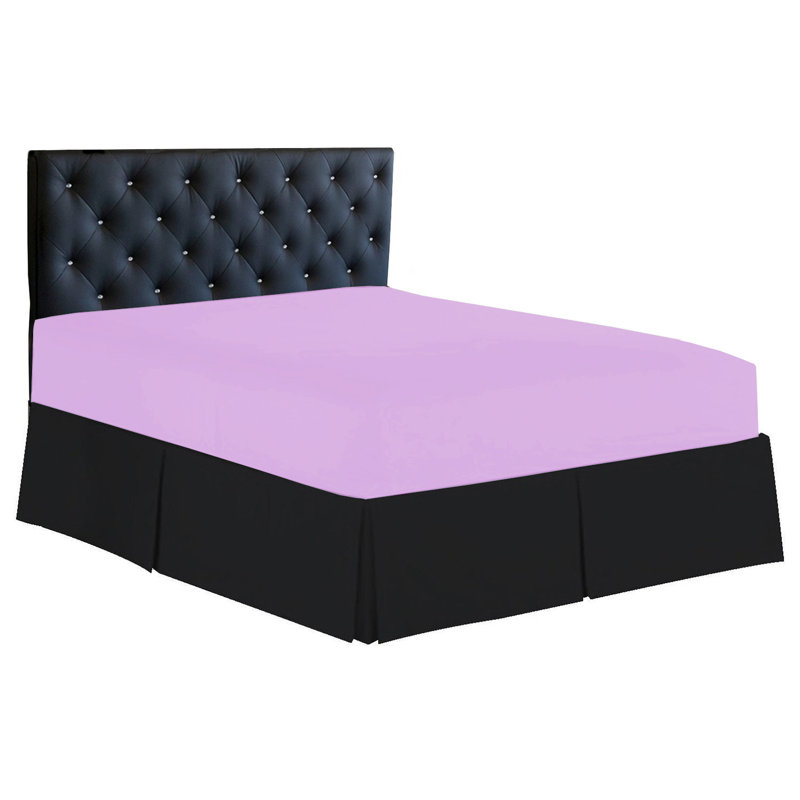 Drap-housse en microfibre 1500 fils, Lilas, Lit double