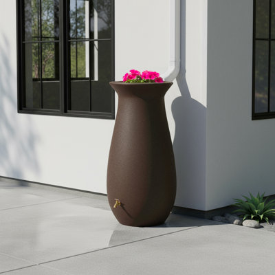 65 Gallon Rain Barrel with Planter Top