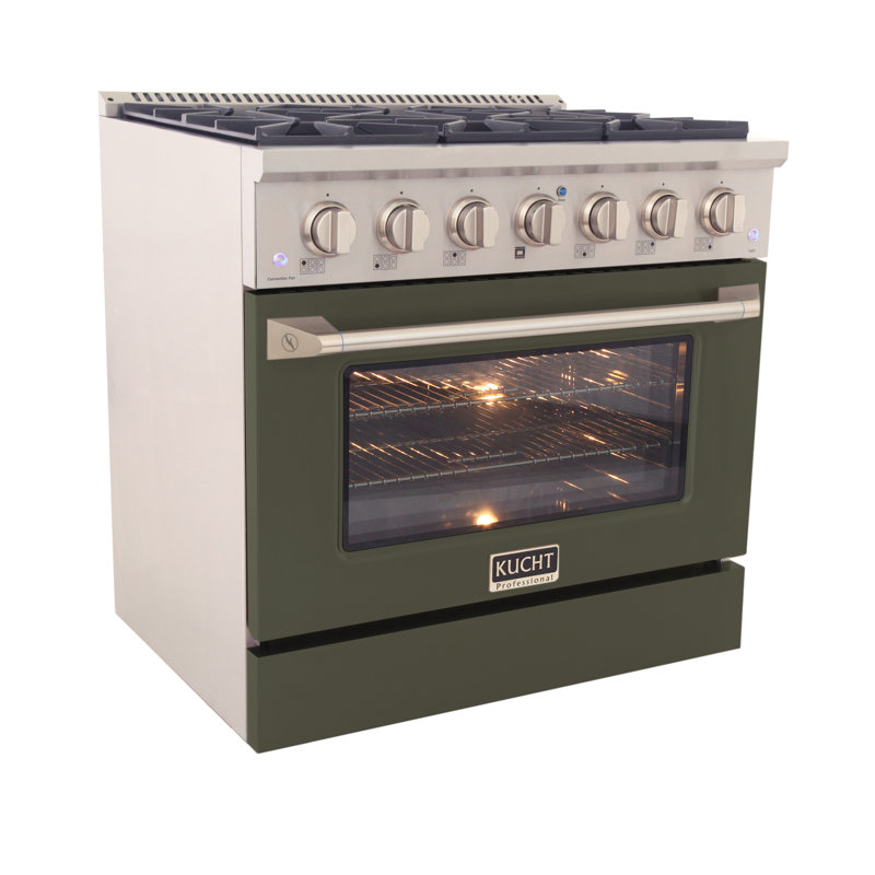 36" 5.2 Cu. Ft. Freestanding Gas, Olive Green, Natural Gas