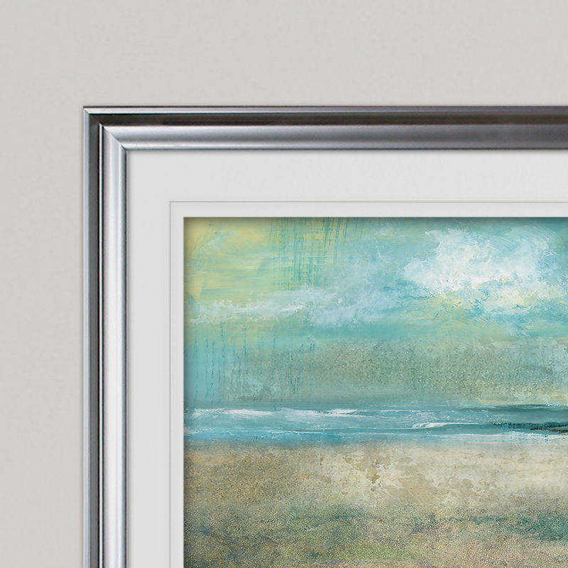 « délicieuse day », reproduction de peinture à l’acrylique encadrée, H 28 po x l 38 po x P 1,5 po, Argent
