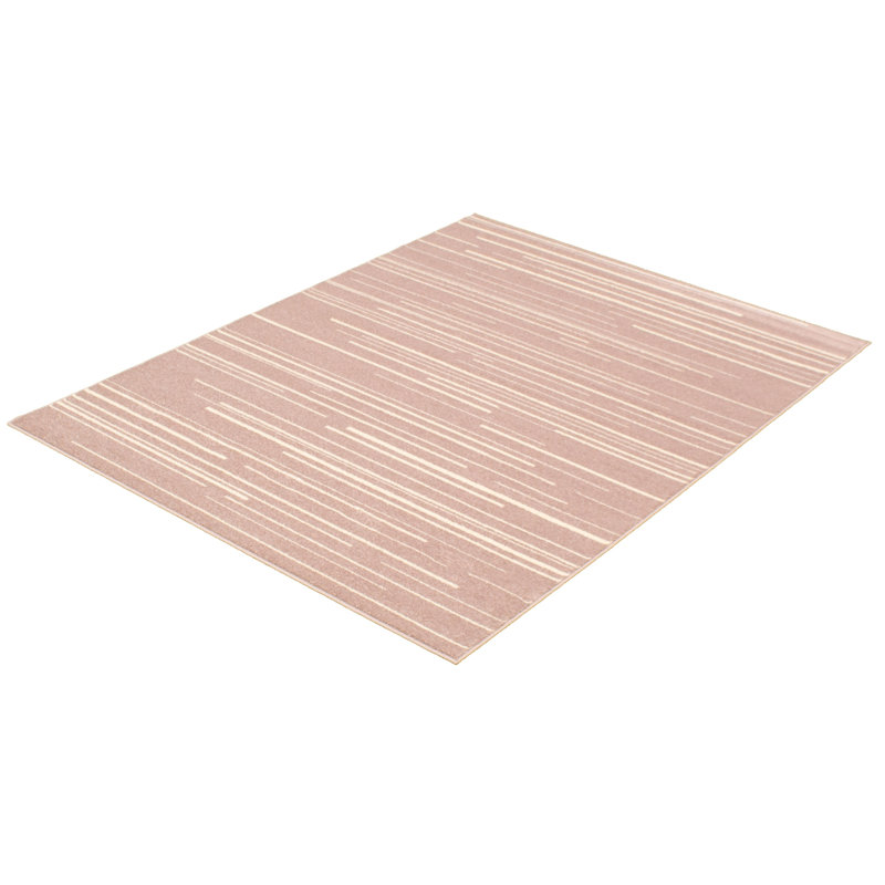 Tapis rose/crème Francom, Rectangle 5 pi 3 po x 7 pi 3 po