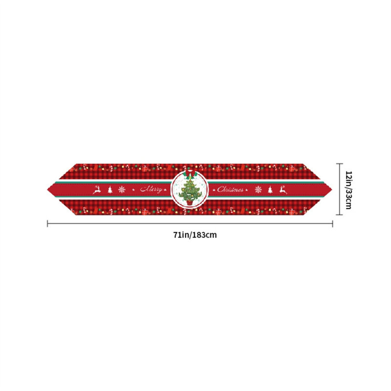 71"X12" Christmas Table Runner Style 02 Multicolor