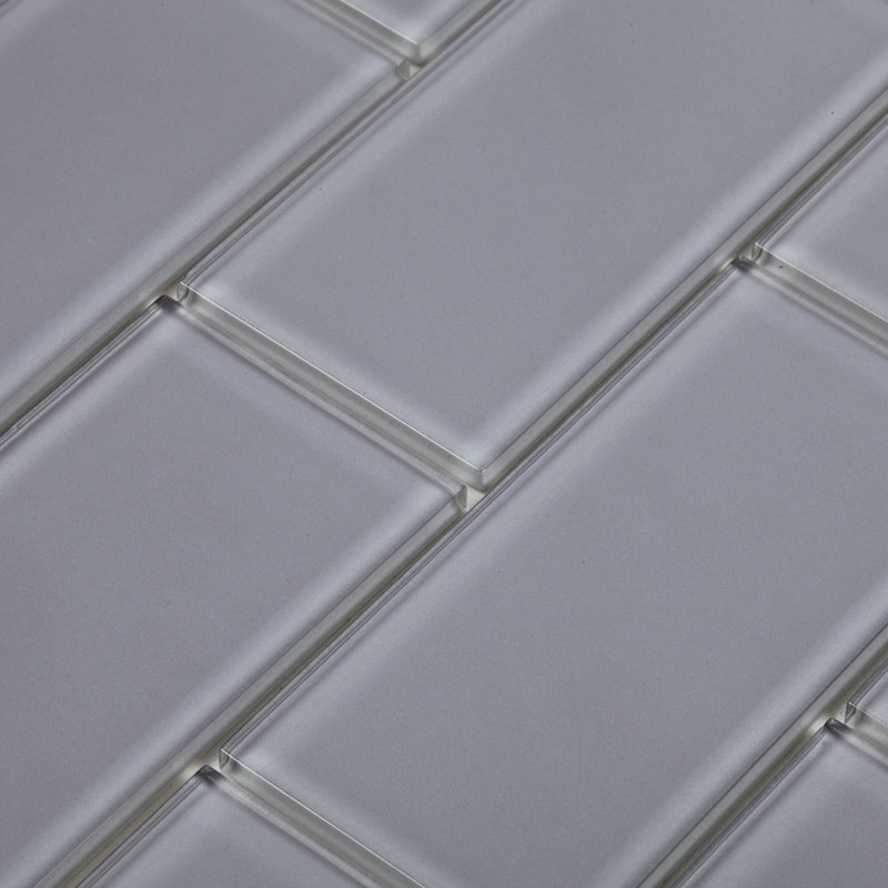 Carreau de mosaïque en verre 12 po x 12 po, gris