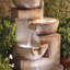 Weather Resistant Cascade Fountain with Lights