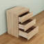 Tables de chevet en bois naturel avec rangement 3 tiroirs pour la maison moderne
