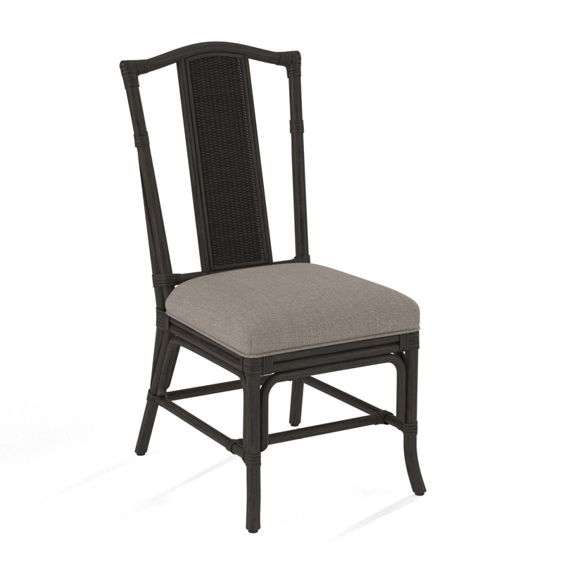Drury Lane Slat Back Side Dining Chair, Havana, Stone Crypton Performance; 0884-83