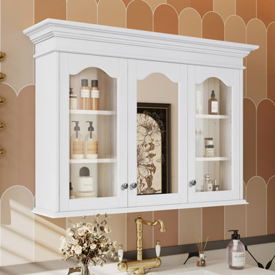 Armoire de rangement de salle de bain de style moderne de 40 po avec miroir - amplement d'espace pour les articles de toilette et les articles essentiels