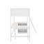 Lit mezzanine simple avec tablettes et bureau