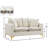 Naomi 58" Velvet Square Arm Loveseat-898004436