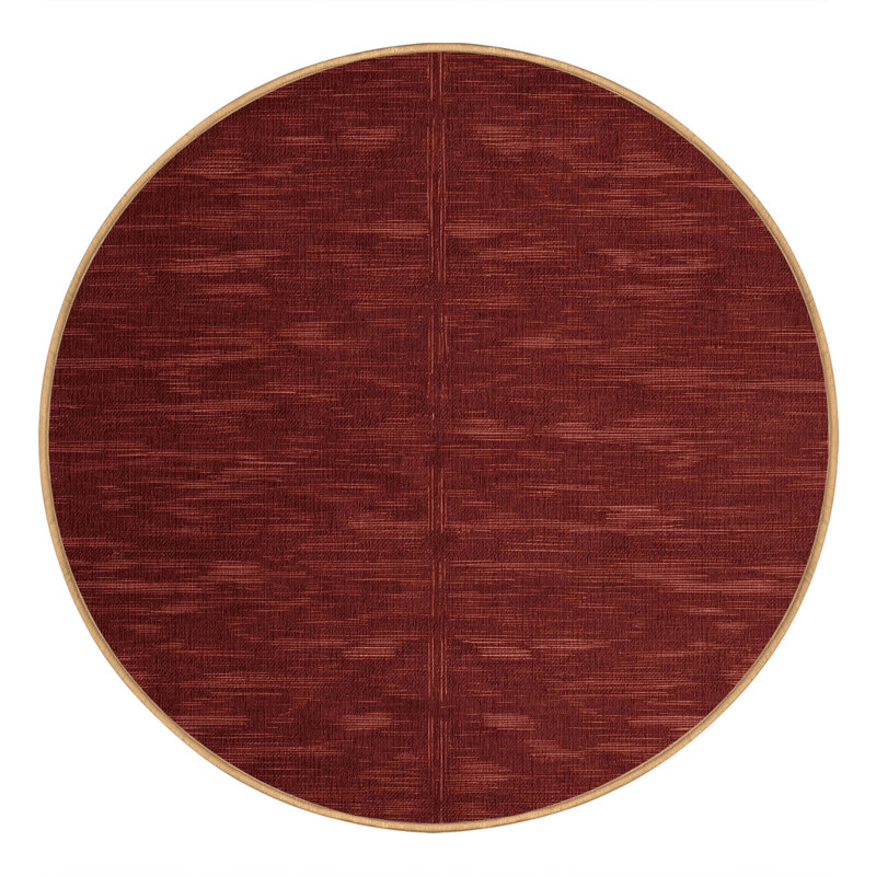 Tapis brun uni lavable à la machine, Rond 5 pi