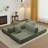 63" Compression Convertible Sleeper Futon Sofa Bed, 4-in-1 Corduroy Upholstered Floor Couch with 2 Pillows, No Assembly Required-790714045