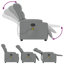  Fauteuil de massage inclinable gris clair-1941280959