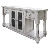 Aruba 2 Drawer & 2 Doors, Sofa Table With White Finish