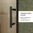 60.26 In W X 74 H Single Sliding Shower Door, 1/5 Inch Tempered Glass, Black, Durability First-rate Functionality