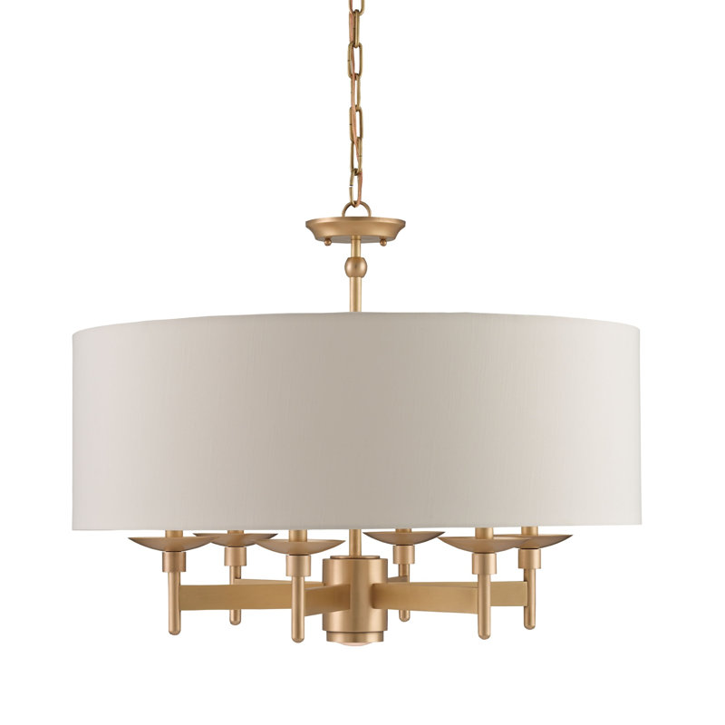 Lustre tambour 7 lumières à abat-jour Bering