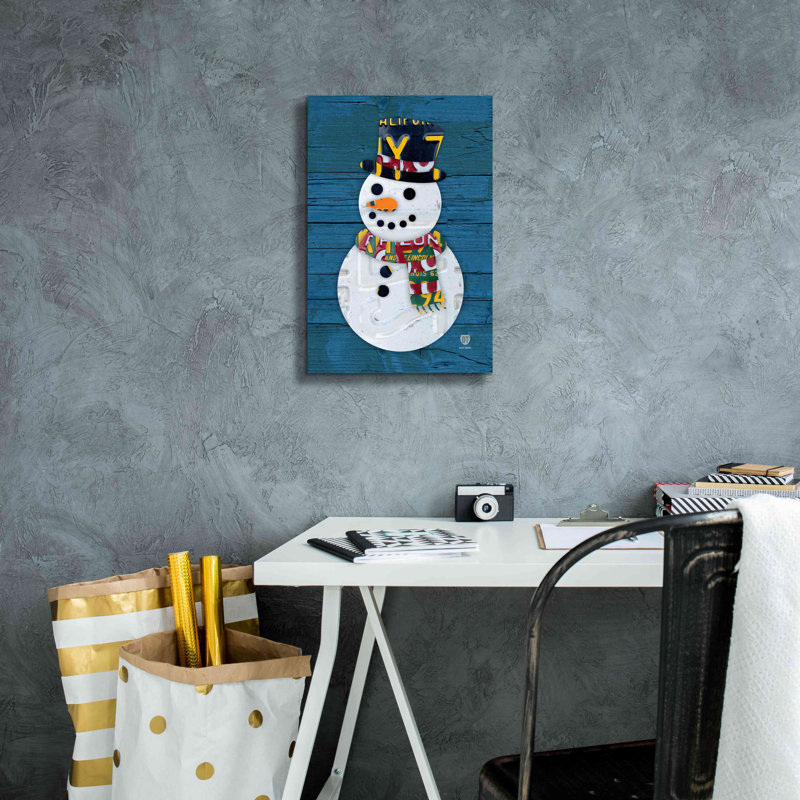 «Snowman» par Design Turnpike, H 18 po x l 12 po x P 0,75 po