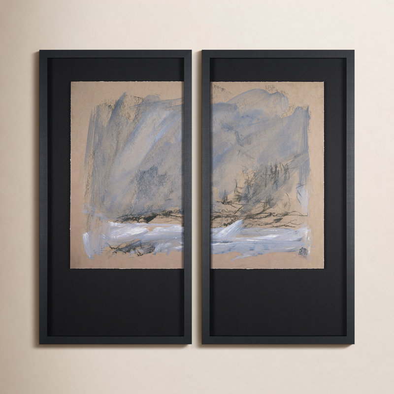 Paysage abstrait par Studio, reproduction d'art encadrée