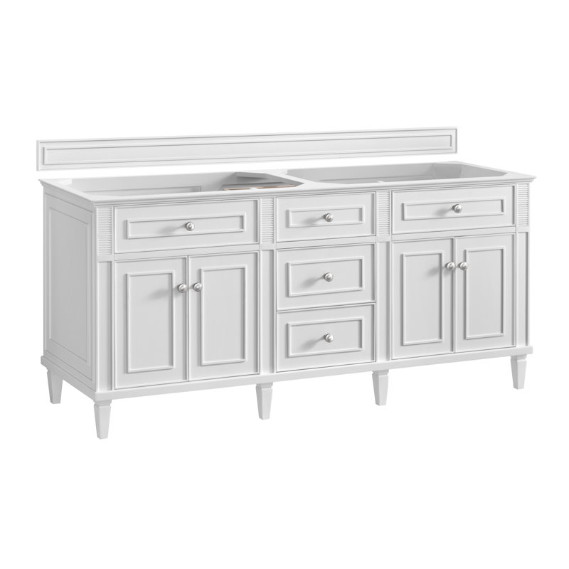 Lorelai 72'' W Double Vanity, Bright White, 8" Widespread, Tajnar Eclos