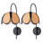 Rattan Petal Wall Sconces Plug-In/Hardwired Armed Sconces
