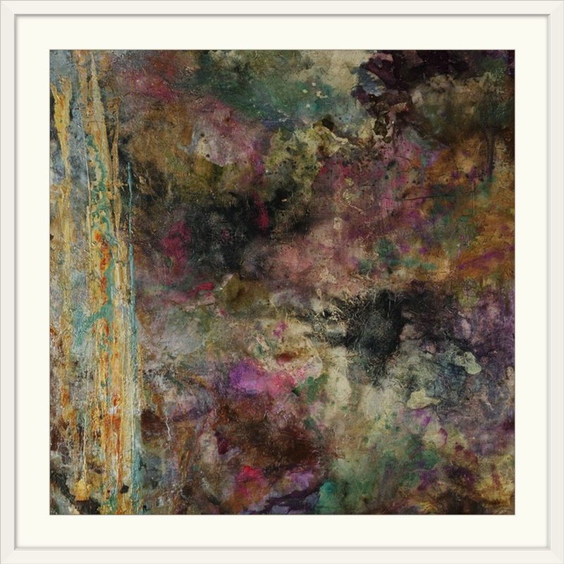 «samsara by painting print Alexys Henry, 32" H x 32" L x 1" P, Encadré Blanc