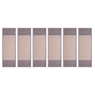 Tapis d'escalier gris antidérapant