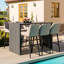 Lorain Outdoor Fabric 6 Seat Rectangular Bar Set - Taupe-36514808