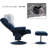 Recliner with Ottoman, Reclining Chair with Massage, Chenille Fabric Swivel Recliner Chairs-1450713732