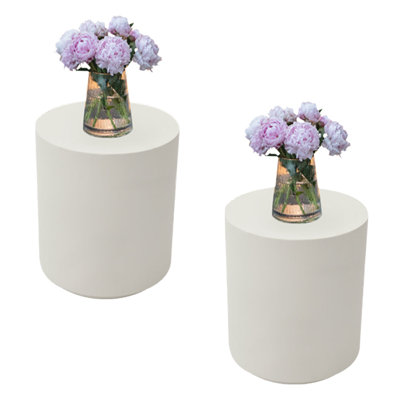Round Outdoor Side Table Set , 17.7'' in. W 17.7'' in. D