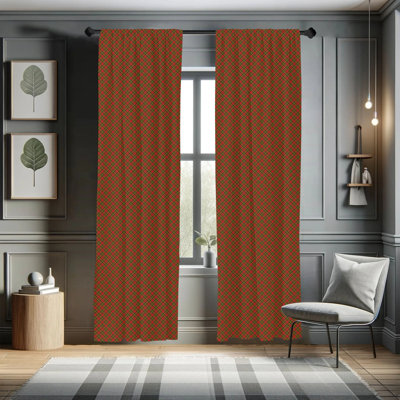 Checkered Semi-Sheer Rod Pocket Sliding Panel