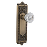 Egg & Dart Plate with Decorative Keyhole and Crystal Door Knob