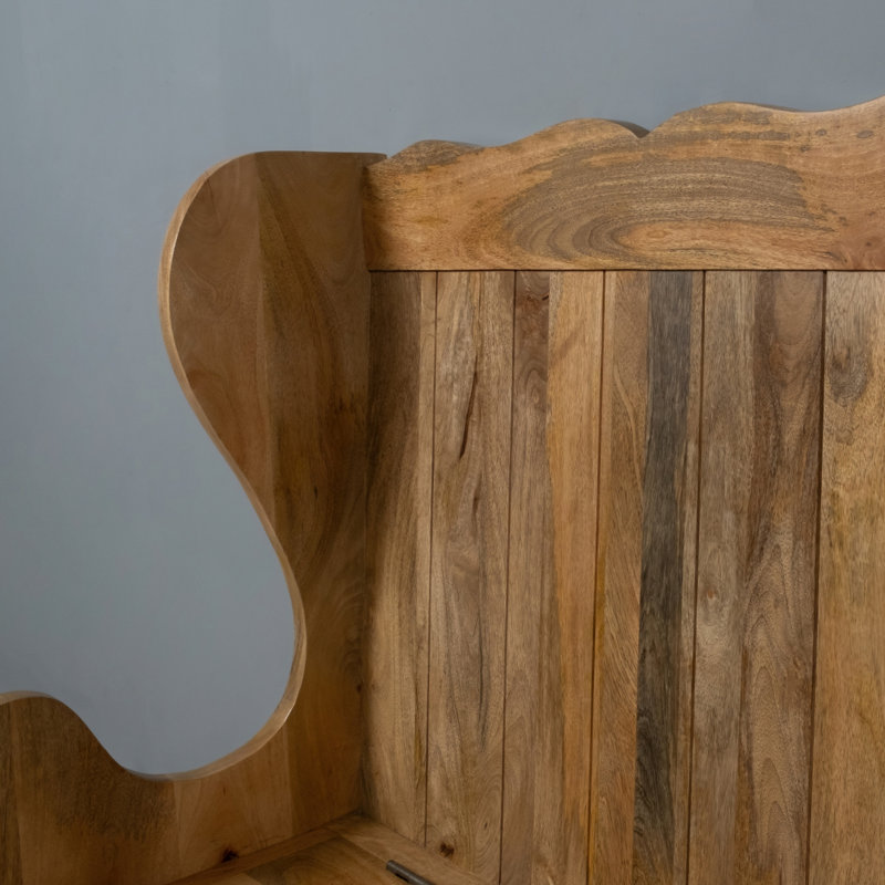 Fleischmanns Solid Wood Storage Bench, Natural